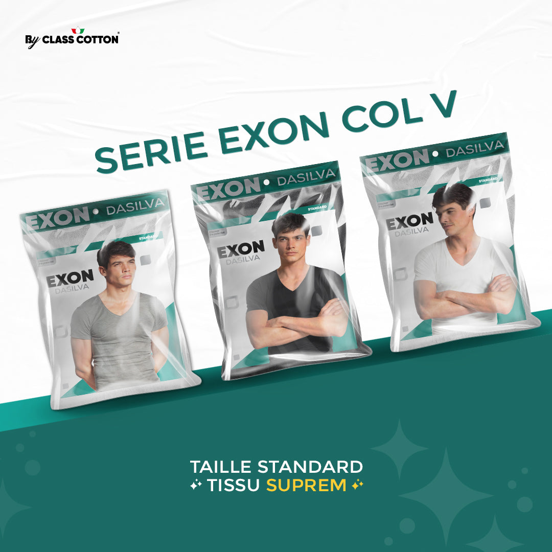 (serie 3 PS) demi mancche exon col v